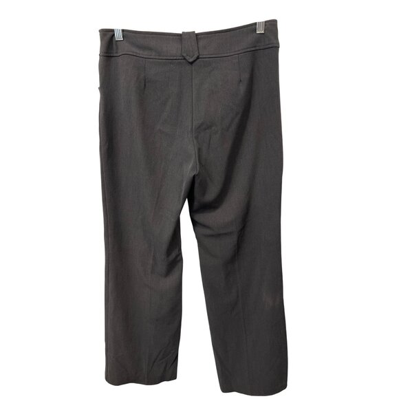 Y2K Studio Y Stretch Flat Front Dress Pants Size 9/10 Charcoal Gray Career Work - Picture 2 of 6